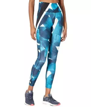 Легинсы New Balance Transform 7/8 Sleek Printed, бирюзовый