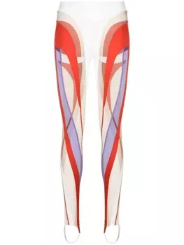 Легинсы Spiral со вставками Mugler, белый