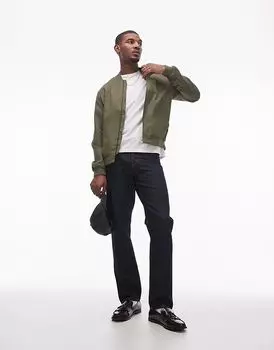 Легкая куртка-бомбер цвета хаки Topman