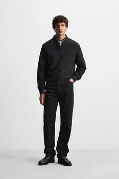 Легкая куртка-бомбер ZARA, черный