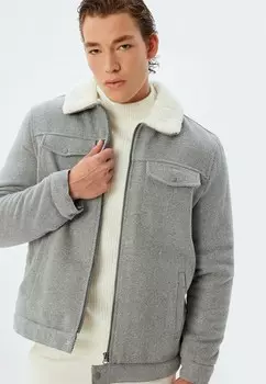 Легкая куртка PLUSH NECK Koton, серый