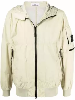 Легкая куртка с капюшоном и нашивкой Compass Stone Island, зеленый
