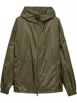 Легкая куртка с капюшоном Prada, зеленый