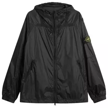 Легкая нейлоновая куртка с капюшоном из рипстопа Stone Island, цвет lead grey