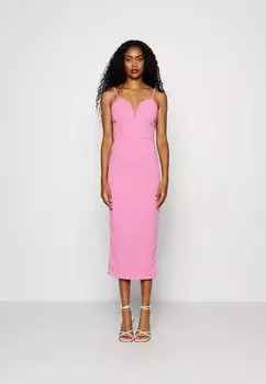 Легкое платье DINA V NECK MIDI Wal G, розовый