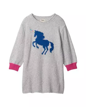 Легкое платье-свитер Hatley Unicorn, серый