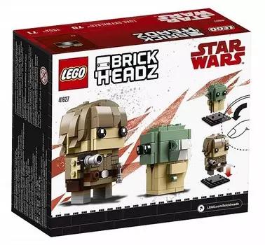 LEGO BrickHeadz, кубики Люка Скайуокера и Йоды, 41627