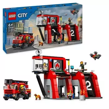 LEGO City, кирпичи, Пожарная часть с пожарной машиной, 60414