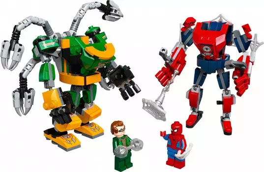 LEGO Marvel, блоки, Человек-паук, Битва роботов Человека-паука и Доктора, 76198