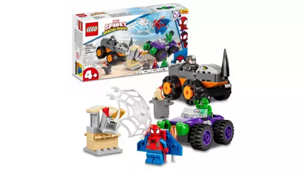 Lego Marvel Spidey Дуэль Халков и Носорогов на грузовиках