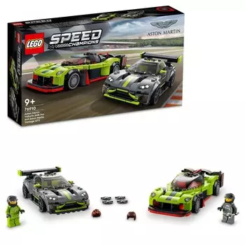 LEGO Speed Champions, блоки, Aston Martin Valkyrie AMR PRO и Aston Martin Vantage GT3, 76910