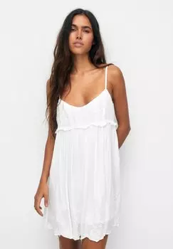 Летнее платье PULL&BEAR, белый
