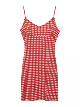 Летнее платье Pull&Bear, красный