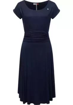 Летнее платье в стиле рэгвир "Ivone Solid", легкое трикотажное платье в крапинку Ragwear, цвет морской волны