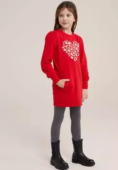 Летнее платье WE Fashion, красное