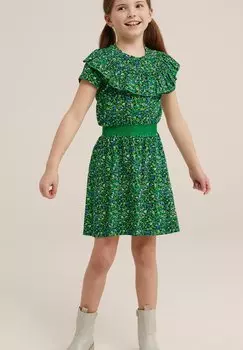 Летнее платье WE Fashion, зеленое