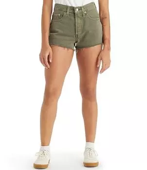 Levi's 501 Оригинальные шорты с потертостями и высокой посадкой, зеленый