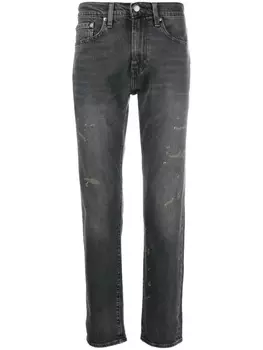 Levi's прямые джинсы с эффектом потертости, черный