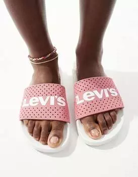 Levi's – розовые шлепанцы с логотипом