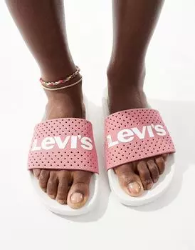 Levi's - Розовые шлепанцы с логотипом