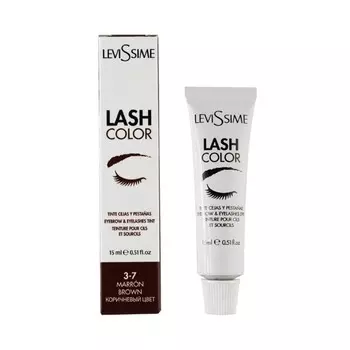 LeviSsime, Краска для бровей и ресниц Lash Color № 3.7 Коричневый, 15 мл