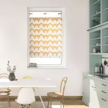 LICHTBLICK ORIGINAL Жалюзи плиссе «Pliss Klemmfix, без сверления, непрозрачные, Boho Zig Zag - Желтый», непрозрачные, свободно висят