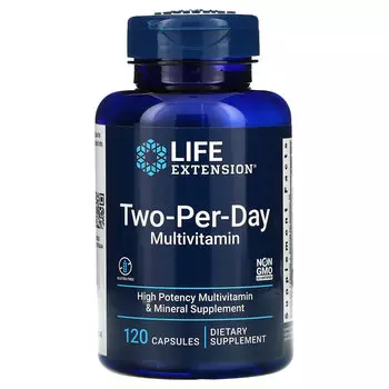 Мультивитамины для приема два раза в день Life Extension Two-Per-Day, 120 капсул