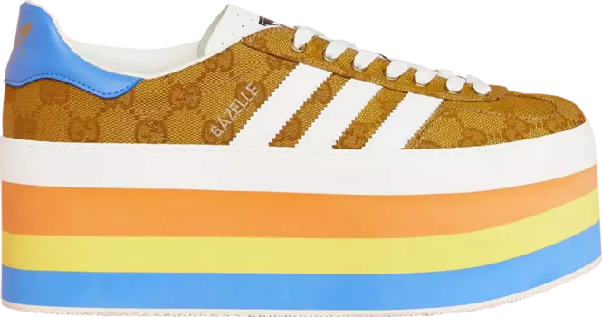 Лимитированные кроссовки Adidas Gucci x Wmns GG Gazelle 'GG Monogram', коричневый
