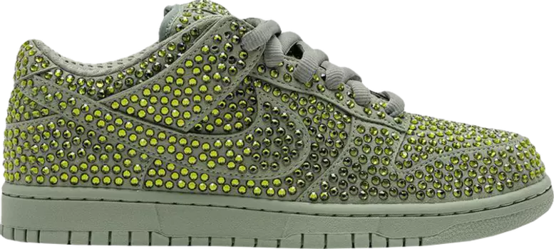 Лимитированные кроссовки Nike Cactus Plant Flea Market x Swarovski x Dunk Low 'Spiral Sage', зеленый