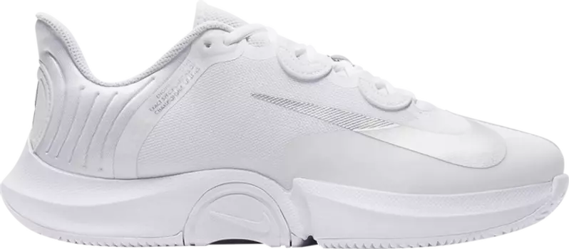 Лимитированные кроссовки Nike Wmns NikeCourt Air Zoom GP Turbo 'White Metallic Silver', белый