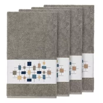 Linum Home Textiles Турецкий хлопок Khloe Набор банных полотенец с украшением