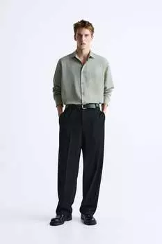 Лиоцелльная рубашка ZARA, серый
