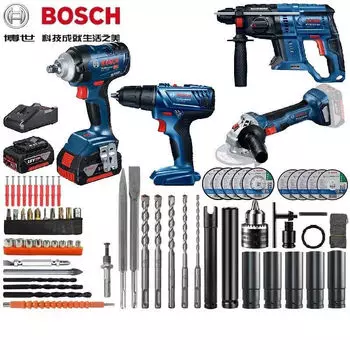 Гайковерт ударный Bosch GDS18V-400 + насадки