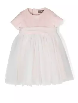 Little Bear бархатное платье с короткими рукавами, розовый