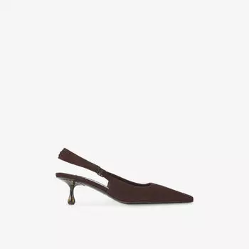 Лодочки Jimmy Choo Амел на каблуке с ремешком из замши, коричневый