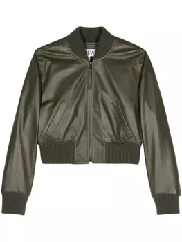 LOEWE кожаный бомбер, зеленый