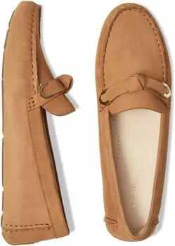 Лоферы Cole Haan Evelyn Bow Driver, цвет Birch Beige Nubuck (Akuya)