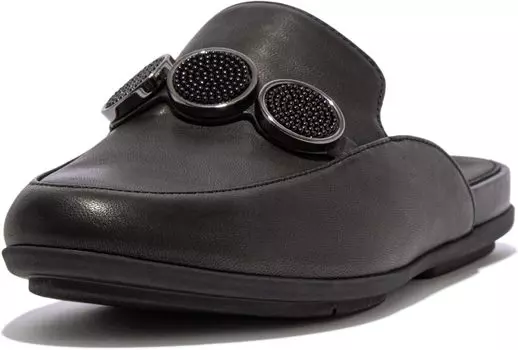 Лоферы FitFlop Gracie Bead-Circle Mules, цвет All Black