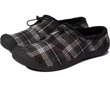 Лоферы KEEN Howser III Slide, цвет Black Plaid/Steel Grey