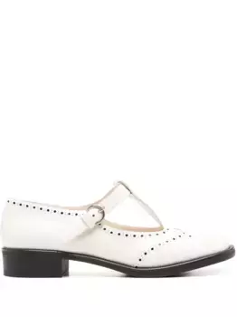Лоферы на каблуке MIU MIU, белый
