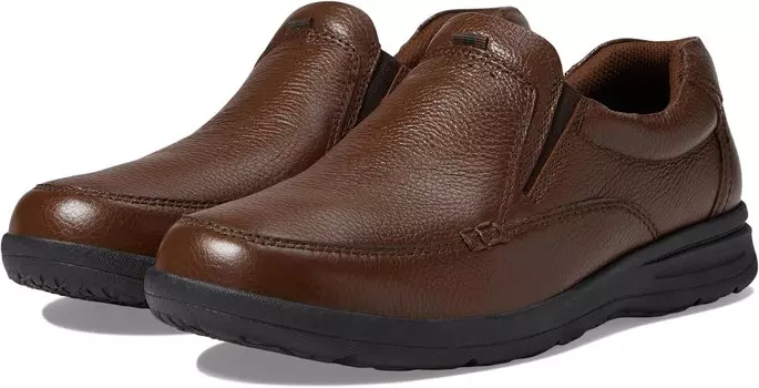 Лоферы Nunn Bush Cam Moc Toe Slip-On, цвет Brown Tumbled Leather