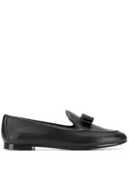Лоферы с бантом Ferragamo, черный