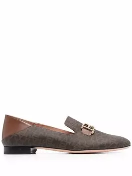 Лоферы с монограммой Bally, коричневый