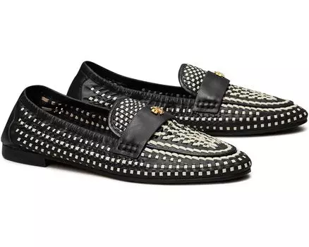 Лоферы Tory Burch Woven Ballet Loafer, цвет John Coco/Light Cream