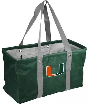 Logo Miami Hurricanes Crosshatch Picnic Caddy