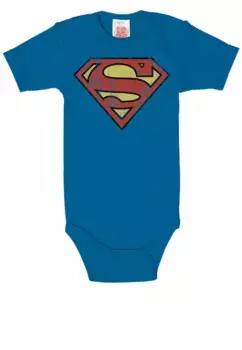 LOGOSHIRT Боди Logoshirt Супермена спереди, синий
