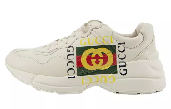 Логотип Gucci Rhyton цвета слоновой кости