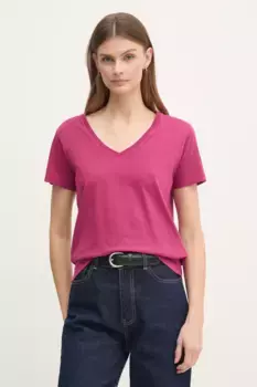 LOLLY хлопковая футболка с V-образным вырезом Pepe Jeans, розовый