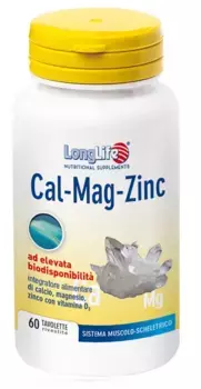 Longlife Cal Mag Добавка для костей с цинком, 60 таблеток Long Life