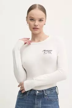 Лонгслив Abercrombie & Fitch, бежевый
